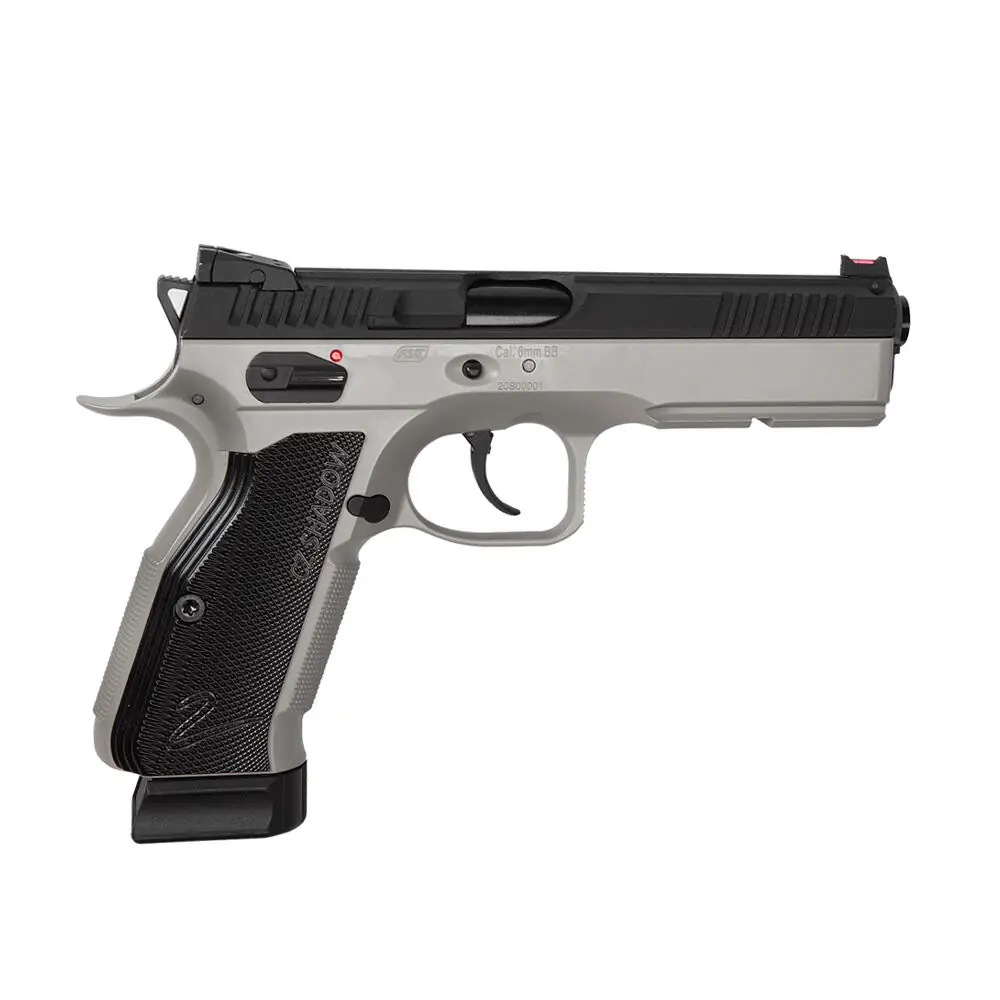 Seitenansicht der ASG CZ Shadow 2 Airsoftpistole in Urban Grey