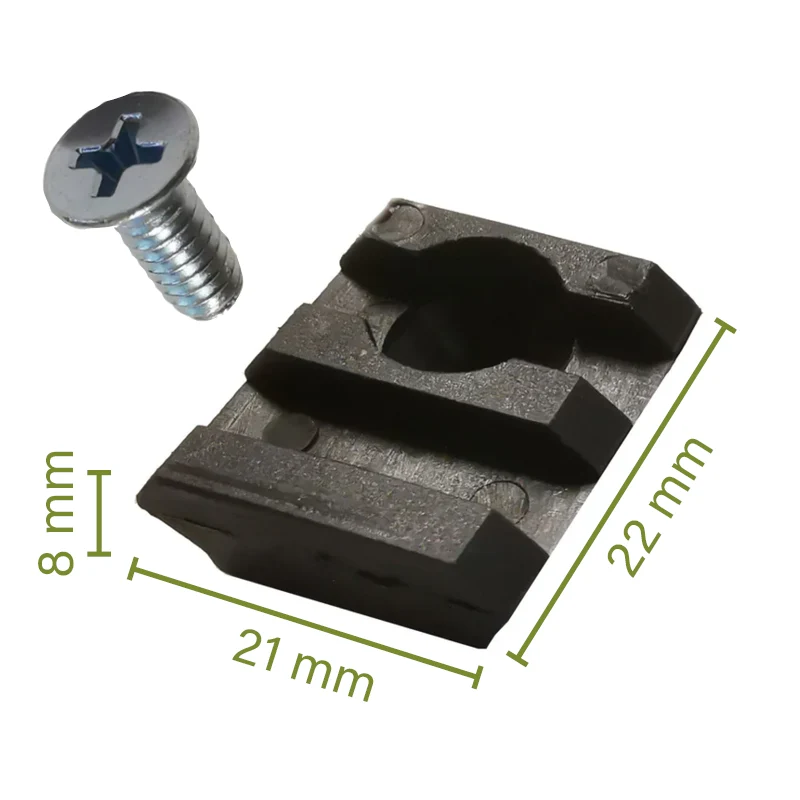 MagRail Universal Adapter, Abmessungen der Oberseite in Millimetern