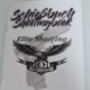 Schiessbuch von Elite Shooting, Titelseite mit Adlerlogo und Namensfeld