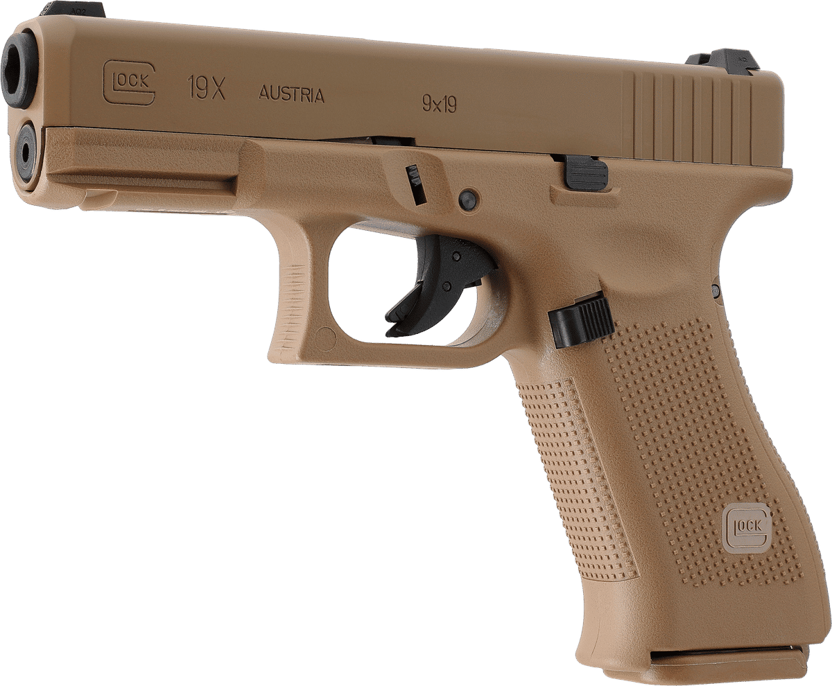 GLOCK 19X Coyote Airsoft Gaspistole, 6 mm BB, Green Gas, Blowback – Bild 2