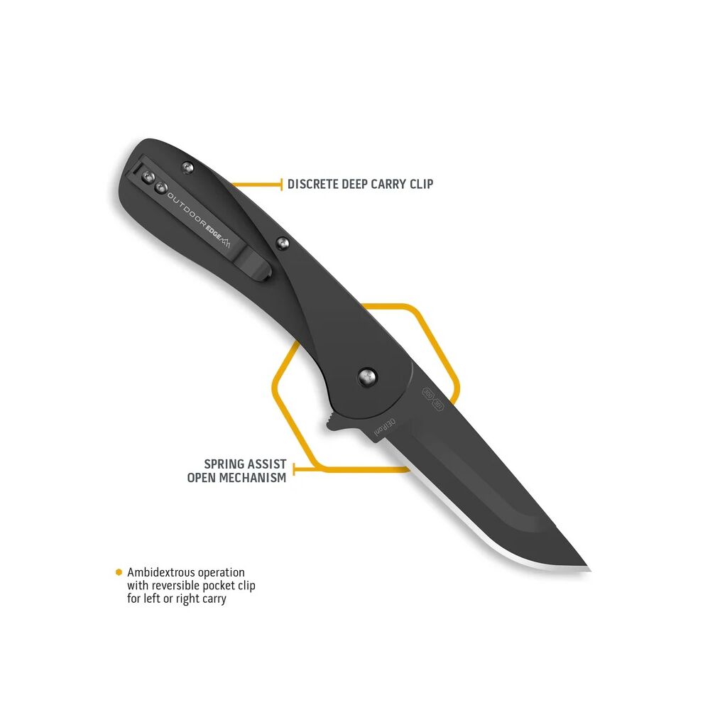 Outdoor Edge RAZOR VX1 Klappmesser mit Wechselklingen Schwarz – Bild 3