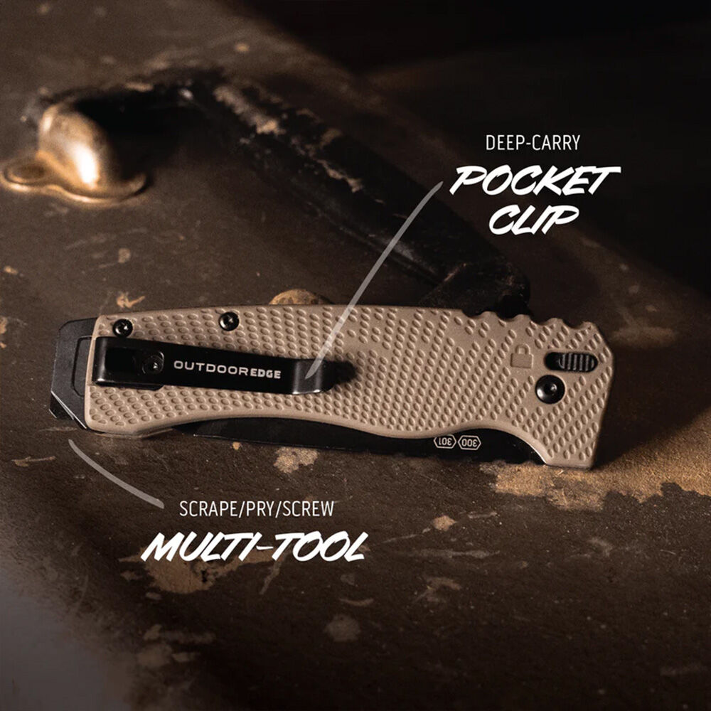 Outdoor Edge RAZOR XD1 Multifunktionsmesser mit Wechselklingen Braun – Bild 4