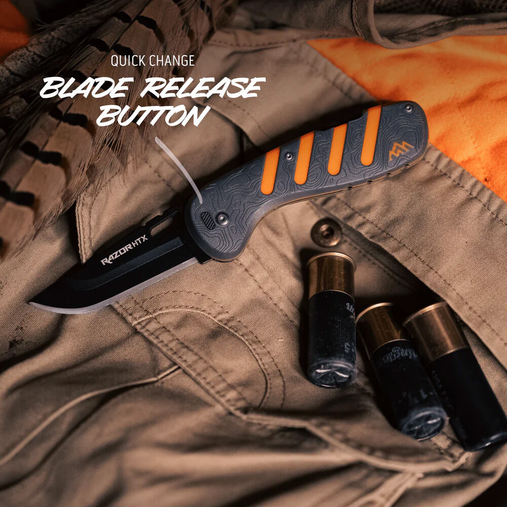 Outdoor Edge Razor HTX 3.0" Klappmesser Jagdmesser mit Säge und Wechselklingen – Bild 2