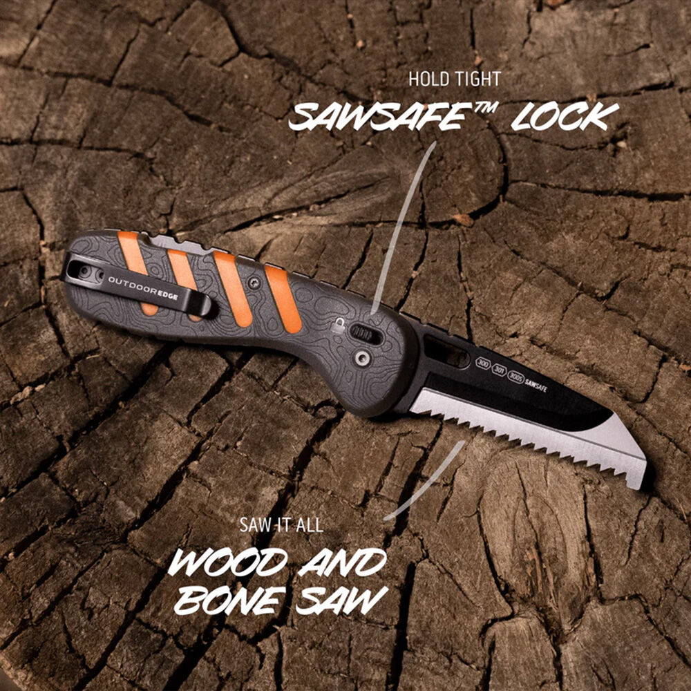 Outdoor Edge Razor HTX 3.0" Klappmesser Jagdmesser mit Säge und Wechselklingen – Bild 4