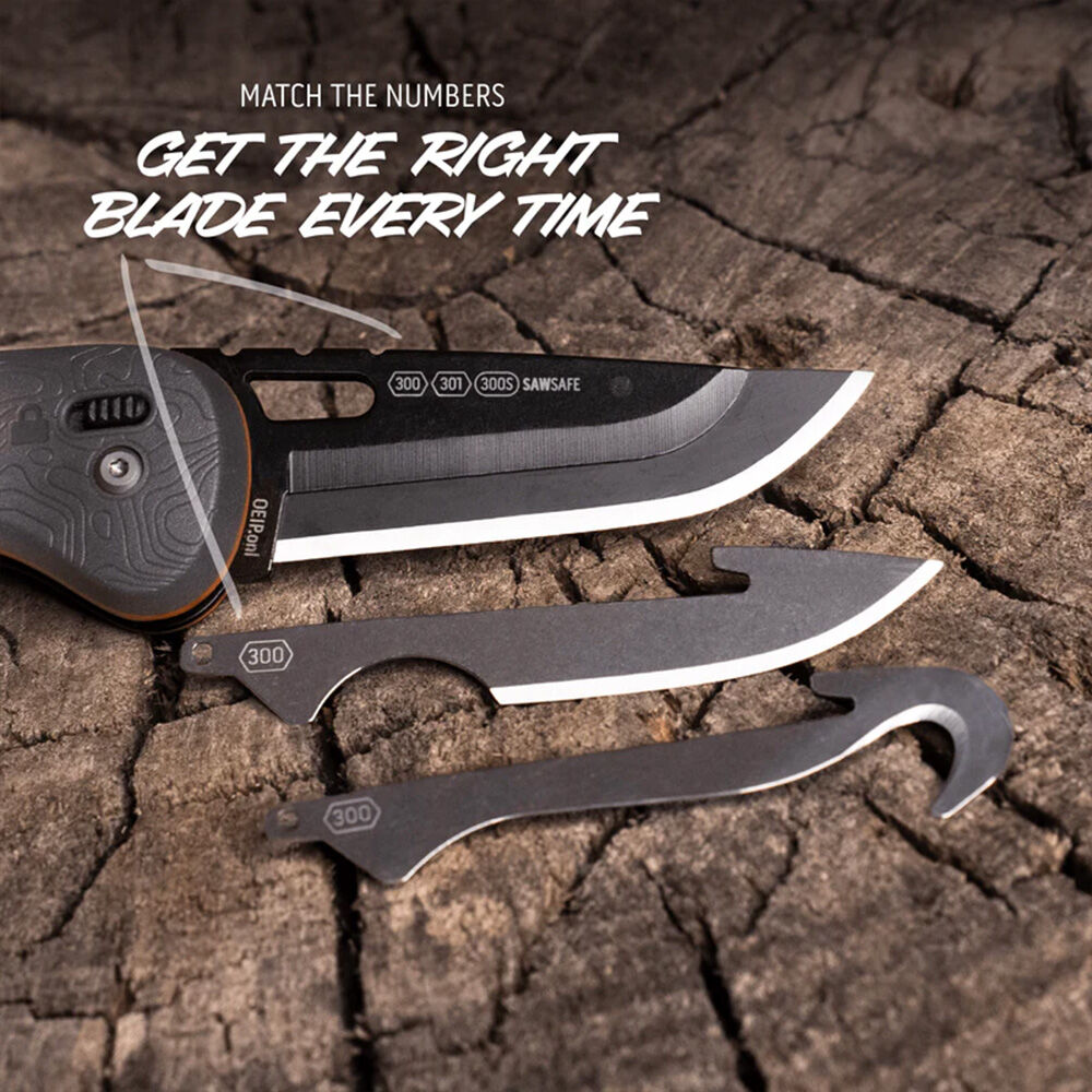 Outdoor Edge Razor HTX 3.0" Klappmesser Jagdmesser mit Säge und Wechselklingen – Bild 5