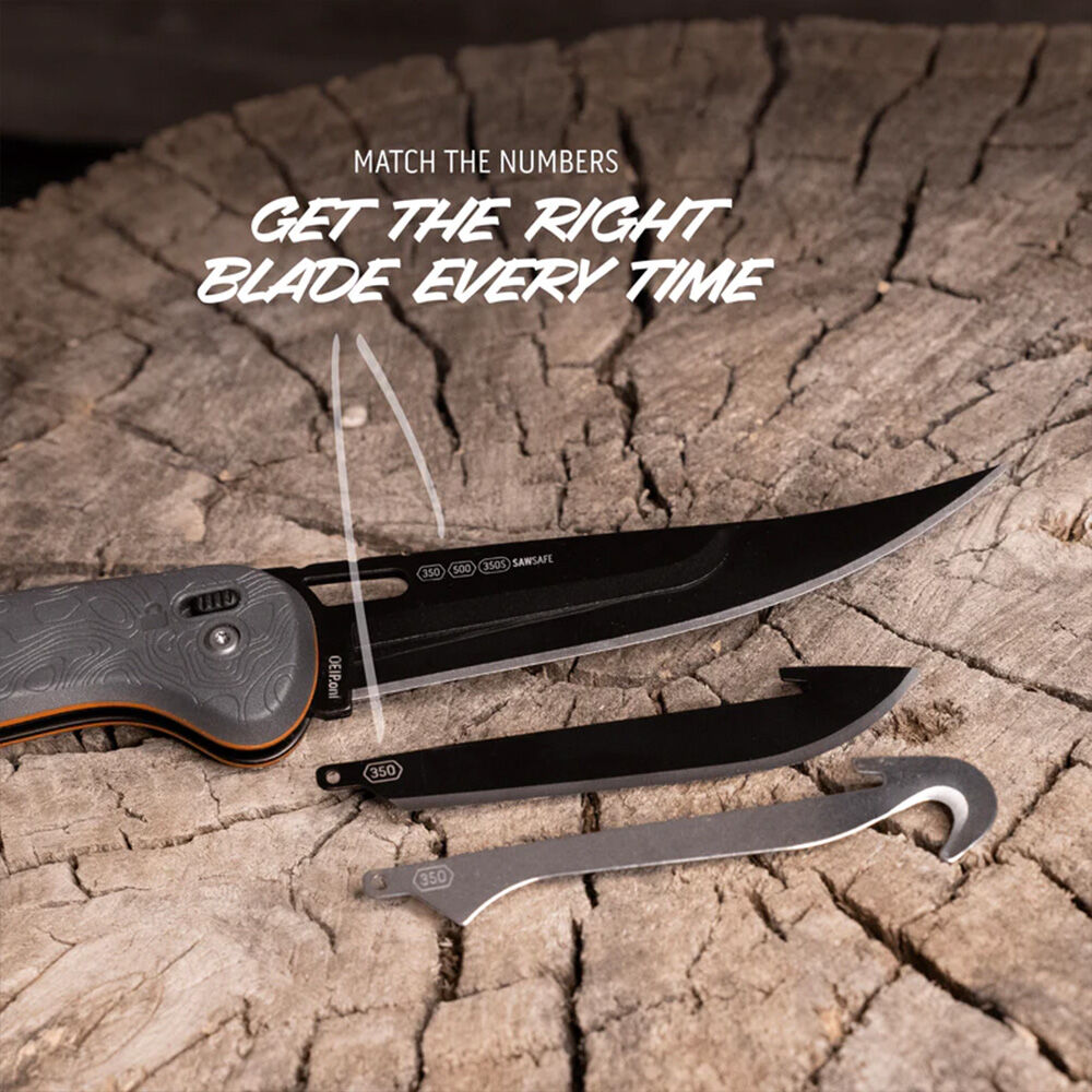 Outdoor Edge Razor HTX 5.0" großes Klappmesser Wechselklingen Jagdmesser mit Säge – Bild 5