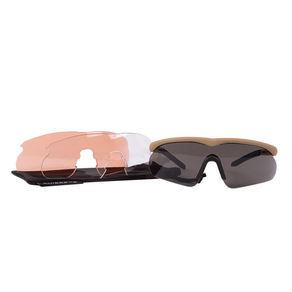 Swiss Eye Raptor L Schutzbrille / Sportbrille braun mit 2 Wechselgläsern – Bild 2