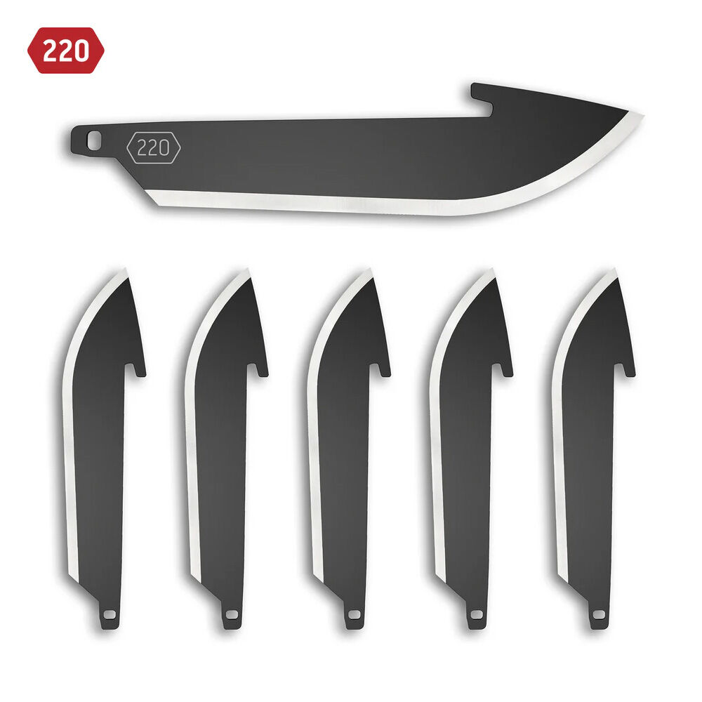 Outdoor Edge 2.2" Drop Point Wechselklingen - 6er Pack Black Oxide