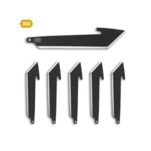 Outdoor Edge 3.0" Tanto Wechselklingen 6er Pack Black Oxide Ersatzklingen