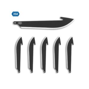 Outdoor Edge 3.5" Drop-Point Wechselklingen 6er Pack Black Oxide Ersatzklingen