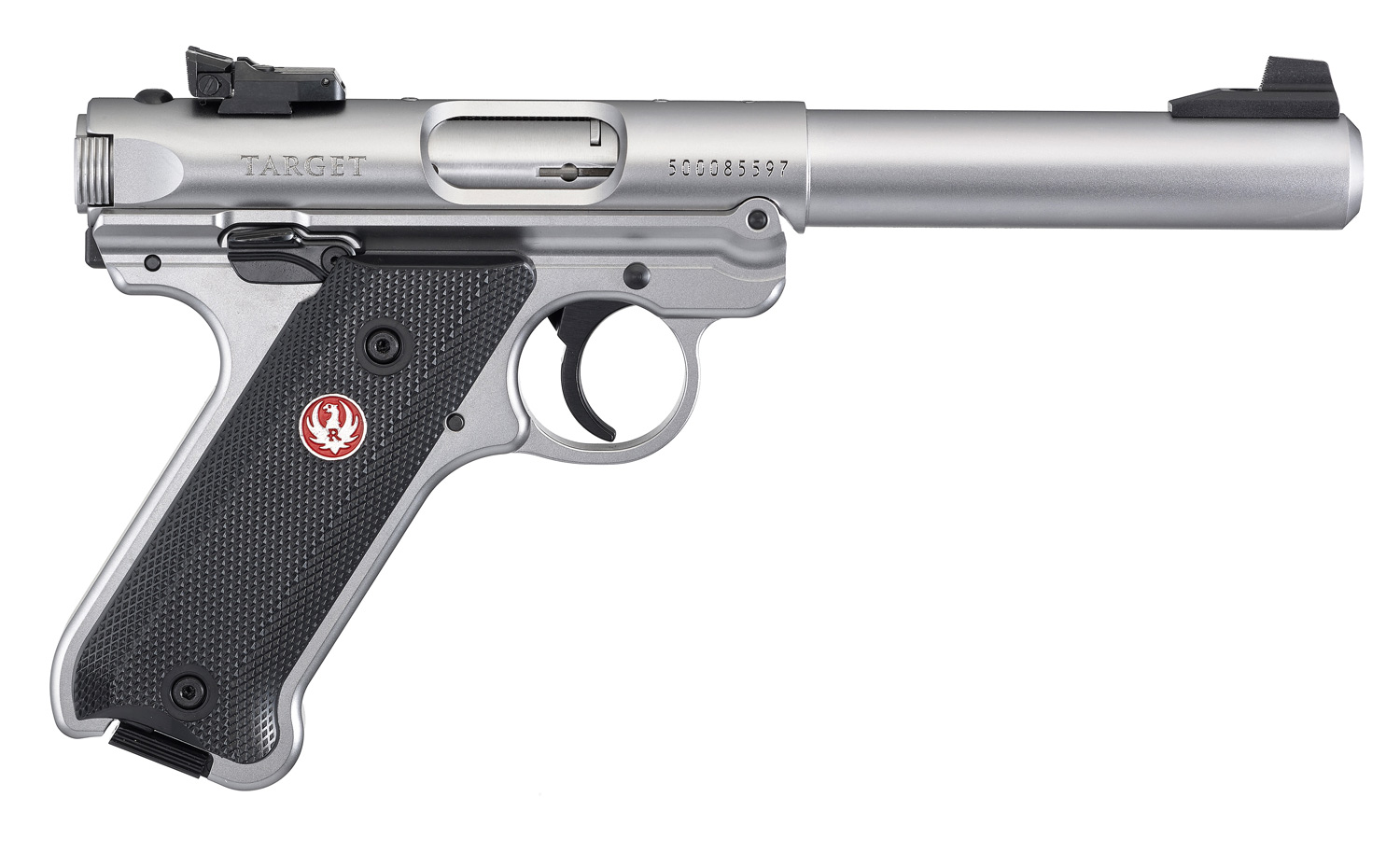 Ruger Mark IV Target, 5,5 Zoll, Edelstahl, .22 lfB