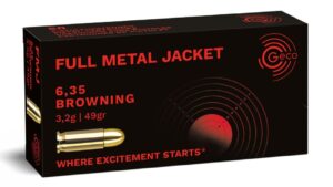 GECO 6,35 Browning Full Metal Jacket 3,2g/49gr, 50 Stück