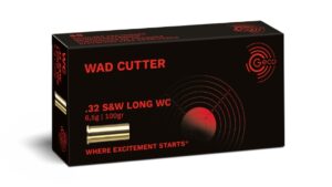 GECO .32 S&W long WC Wad Cutter 6,5g/100gr, 50 Stück