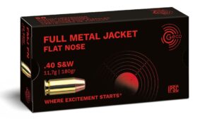 GECO .40 S&W Full Metal Jacket Flat Nose 11,7g/180gr, 50 Stück