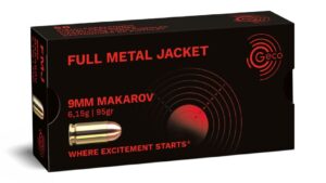 GECO 9 mm Makarov Full Metal Jacket 6,15g/95gr, 50 Stück