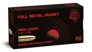 GECO 9 mm Luger Full Metal Jacket 8,0g/124gr, 50 Stück