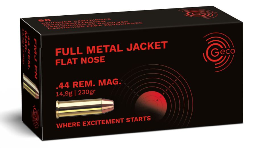 GECO .44 Rem. Mag. Full Metal Jacket Flat Nose 14,9g/230gr, 50 Stück