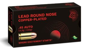 GECO .45 Auto Lead Round Nose, copper-plated 14,9g/230gr, 50 Stück
