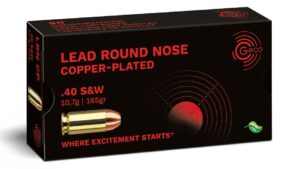 GECO .40 S&W Lead Round Nose, copper-plated 10,7g/165gr, 50 Stück