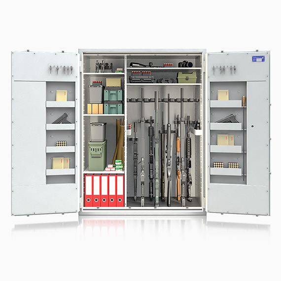 Waffenschrank ISS St. Gallen WF Super Kombi 564004 geöffnet