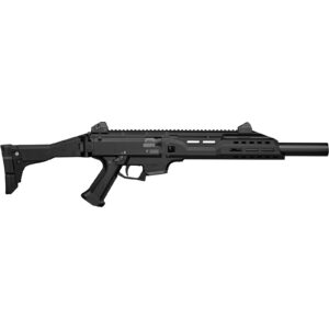CZ Selbstladebüchse Scorpion Evo 3 S1 Carbine, Schubschaft schwarz klappbar und Faux Suppressor, 9 mm Luger