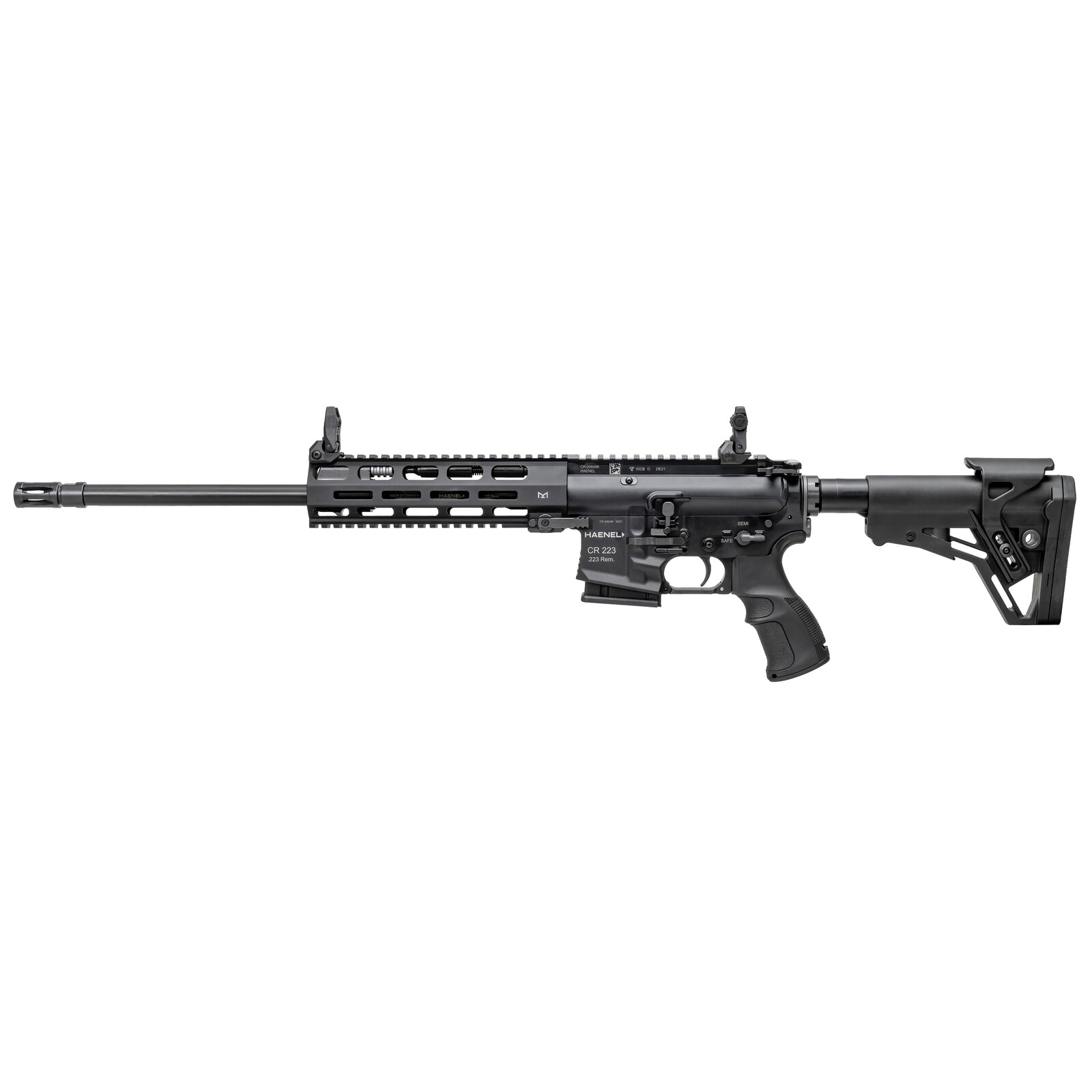 Haenel Selbstladebüchse CR 223 M-LOK Handschutz, .223 Rem., 423 mm, Direktabzug 3.200 g, Handschutz kurz, Schwarz