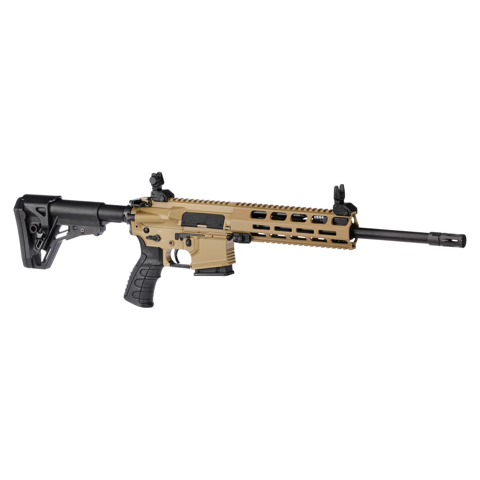 Haenel Selbstladebüchse CR 223 M-LOK Handschutz, .223 Rem., 368 mm, Matchabzug 1500 g, Handschutz kurz, Sandfarben