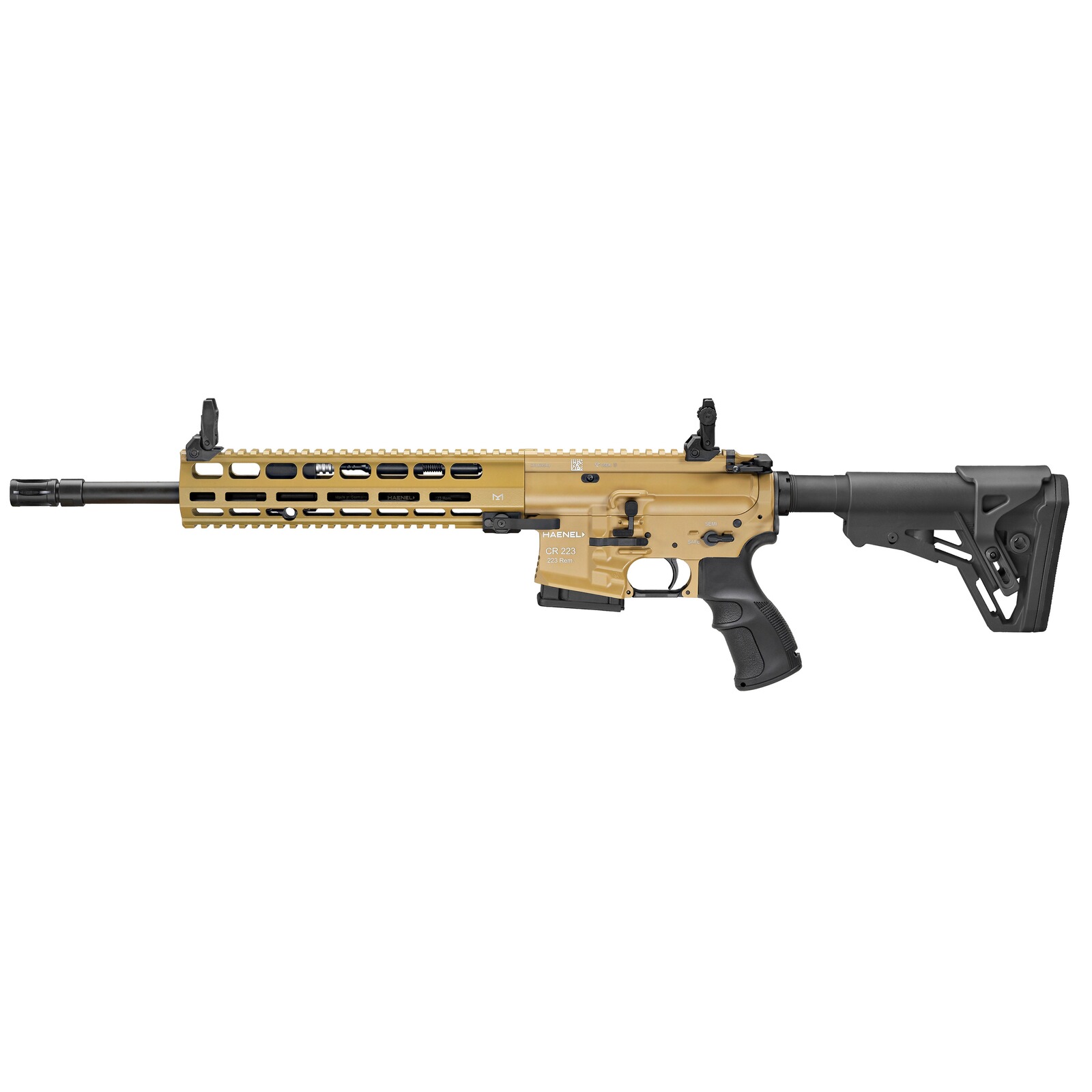 Haenel Selbstladebüchse CR 223 M-LOK Handschutz, .223 Rem., 423 mm, Direktabzug 3.200 g, Handschutz lang, Sandfarben
