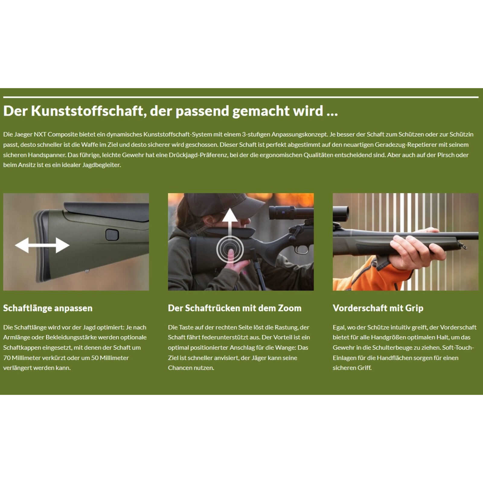 Haenel Repetierbüchse Jaeger NXT Composite links, .223 Rem.