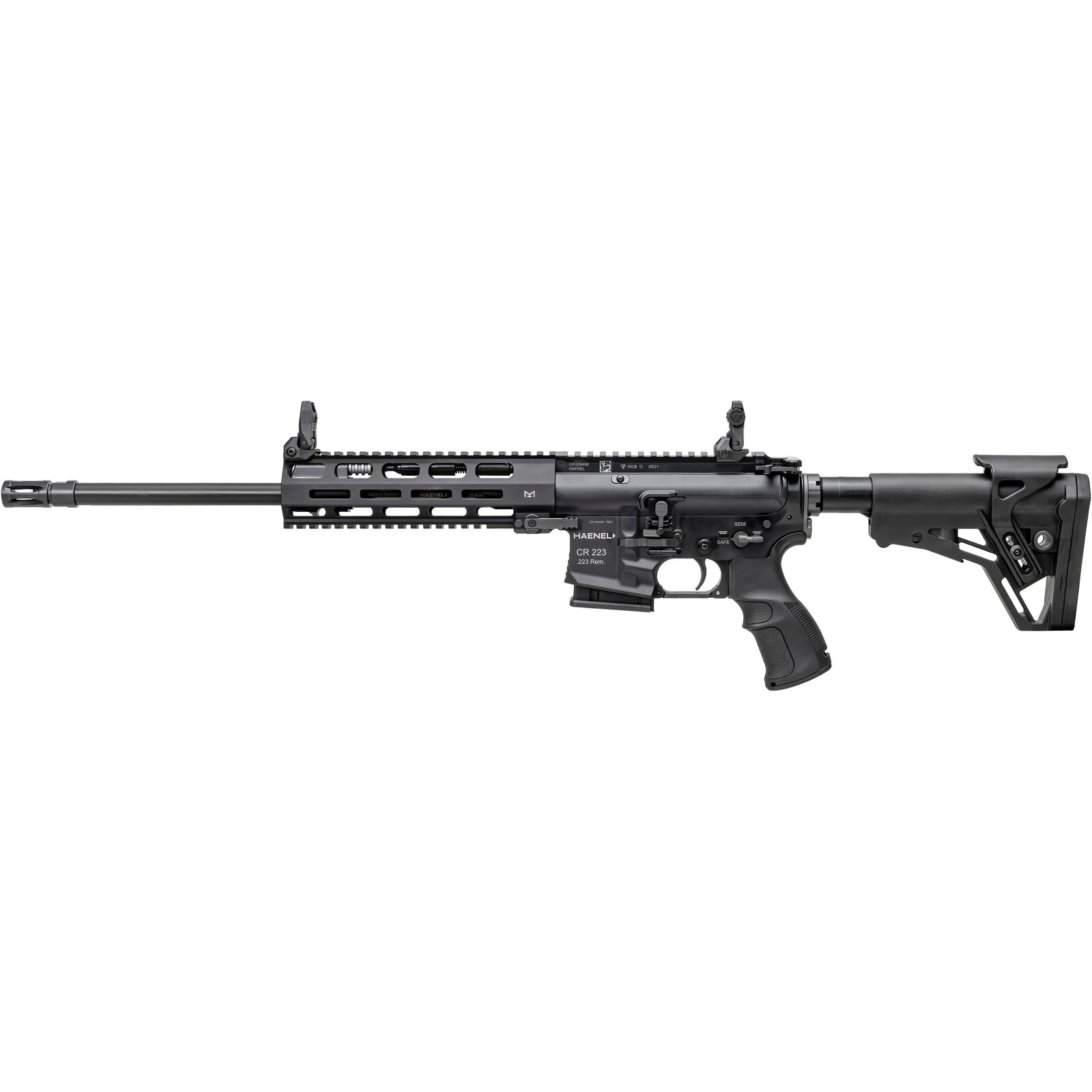 Haenel Selbstladebüchse CR 223 M-LOK Handschutz, .223 Rem., 368 mm, Direktabzug 3.200 g, Handschutz kurz, Schwarz