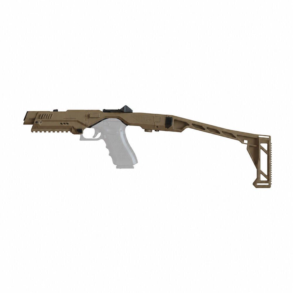 Nano Roni Anschlagschaft für Glock 17/19/19X/22/23/25/31/32/45, FDE