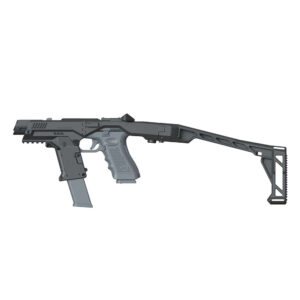 Nano Roni Anschlagschaft mit Vordergriff und Magazinhalter für Glock 17/19/19X/22/23/25/31/32/45, schwarz