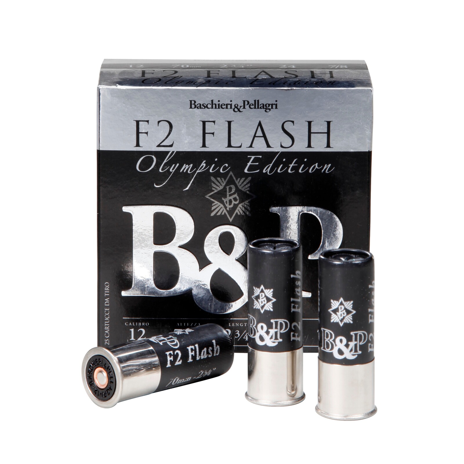 Baschieri & Pellagri 12/70 4 BIS F2 Flash Trap 2,4mm 24g, 25 Stück