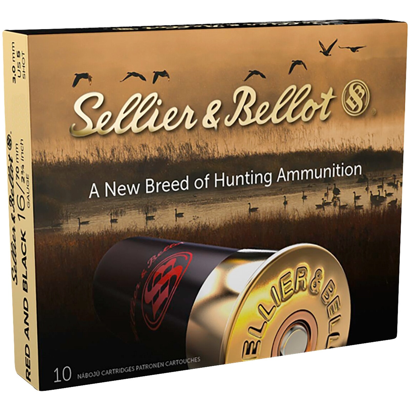 Sellier & Bellot 16/70 Rot/Schwarz 3,8mm 30,1g, 10 Stück