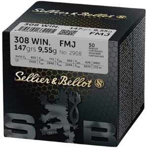 Sellier & Bellot .308 Win. Vollmantel 9,5g/147grs., 50 Stück