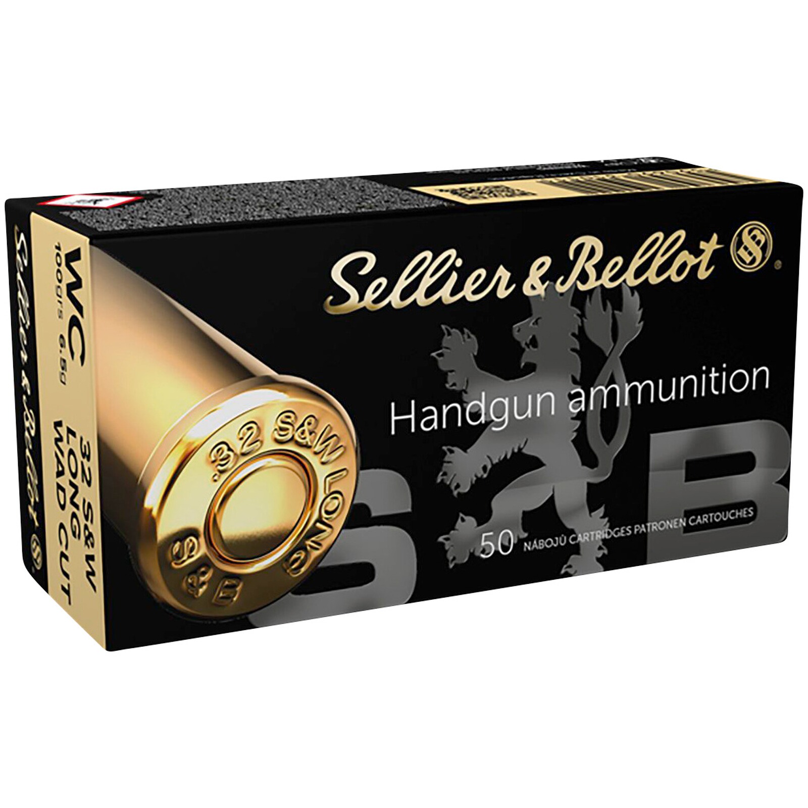 Sellier & Bellot .32 S&W long Wadcutter 6,5g/100grs., 50 Stück