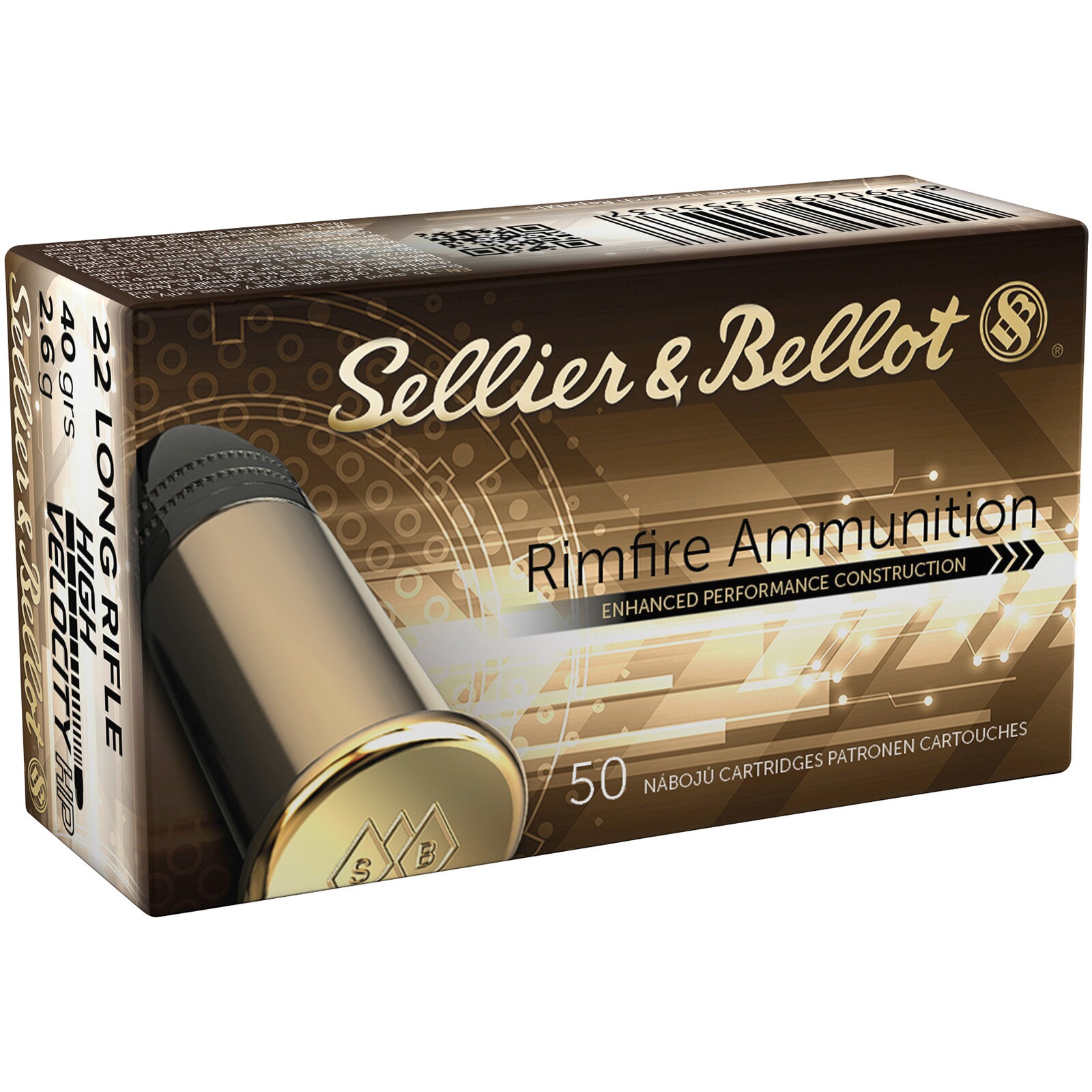 Sellier & Bellot .22 lr High Velocitiy HP 2,60g/40grs