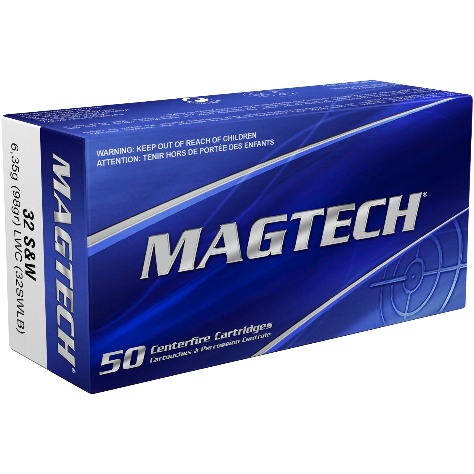 Magtech .32 S&W long Blei Wadcutter 6,4g/98grs., 50 Stück