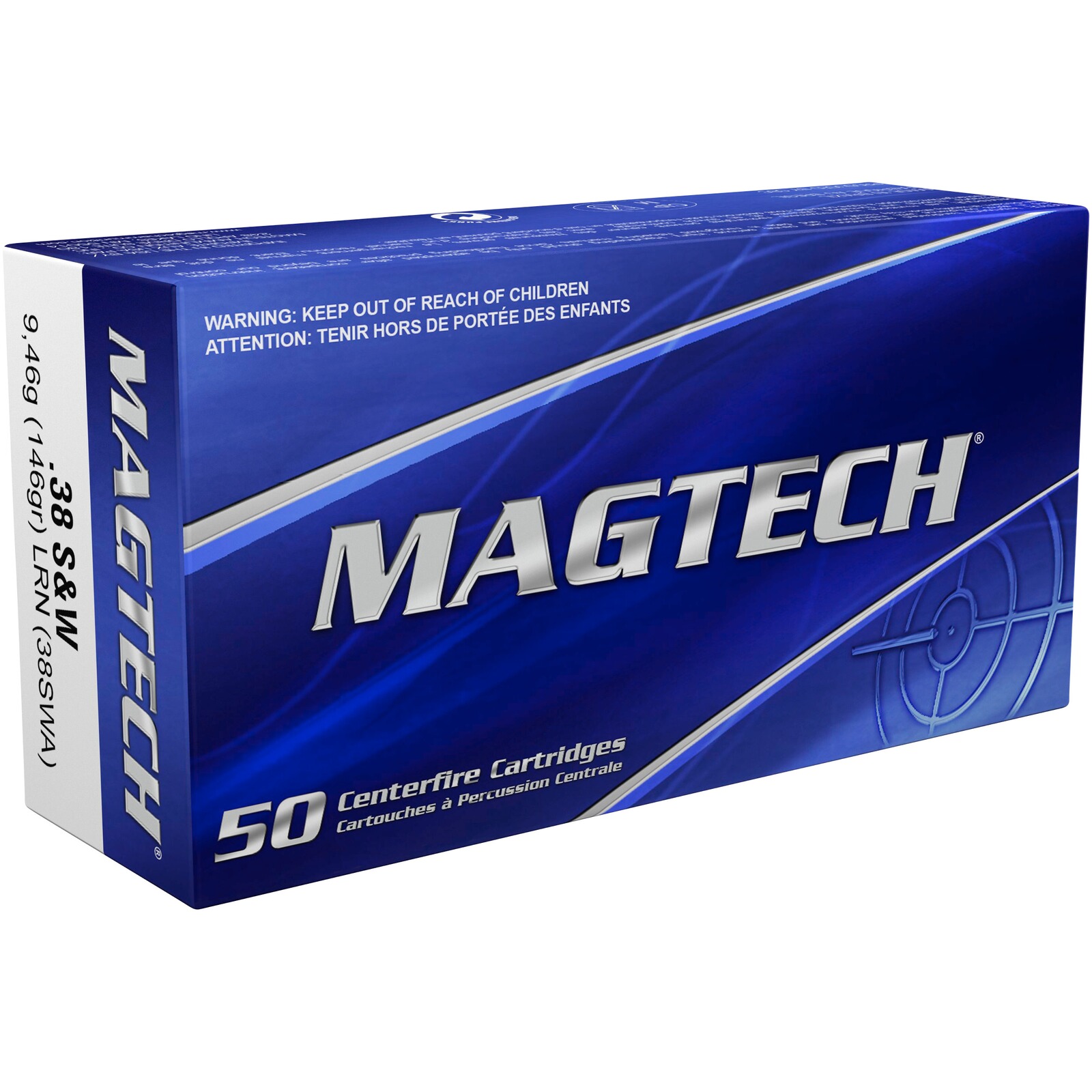 Magtech .38 S&W Blei-Rundkopf 9,5g/146grs., 50 Stück
