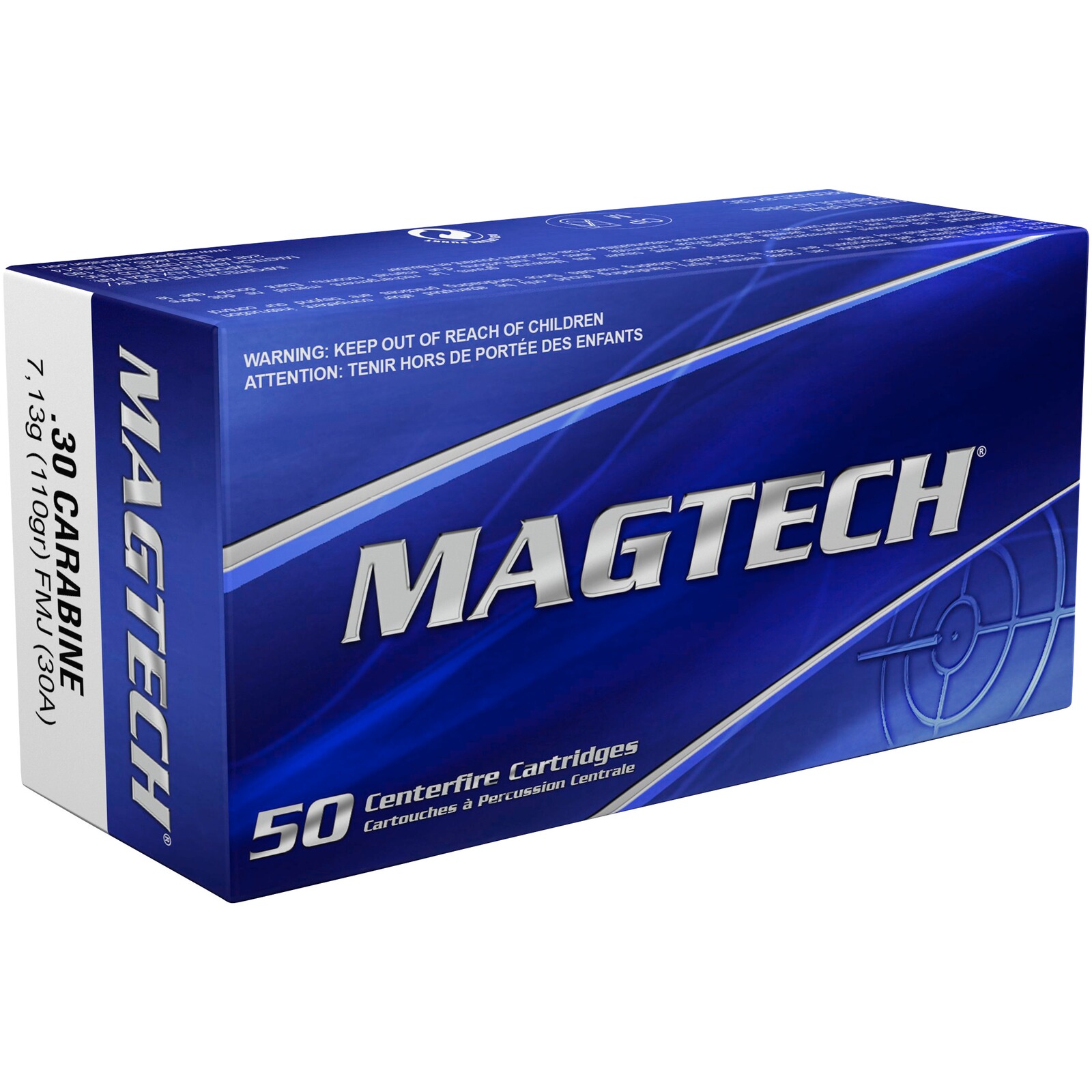 Magtech .30 Carbine FMJ 7,1g/110grs., 50 Stück