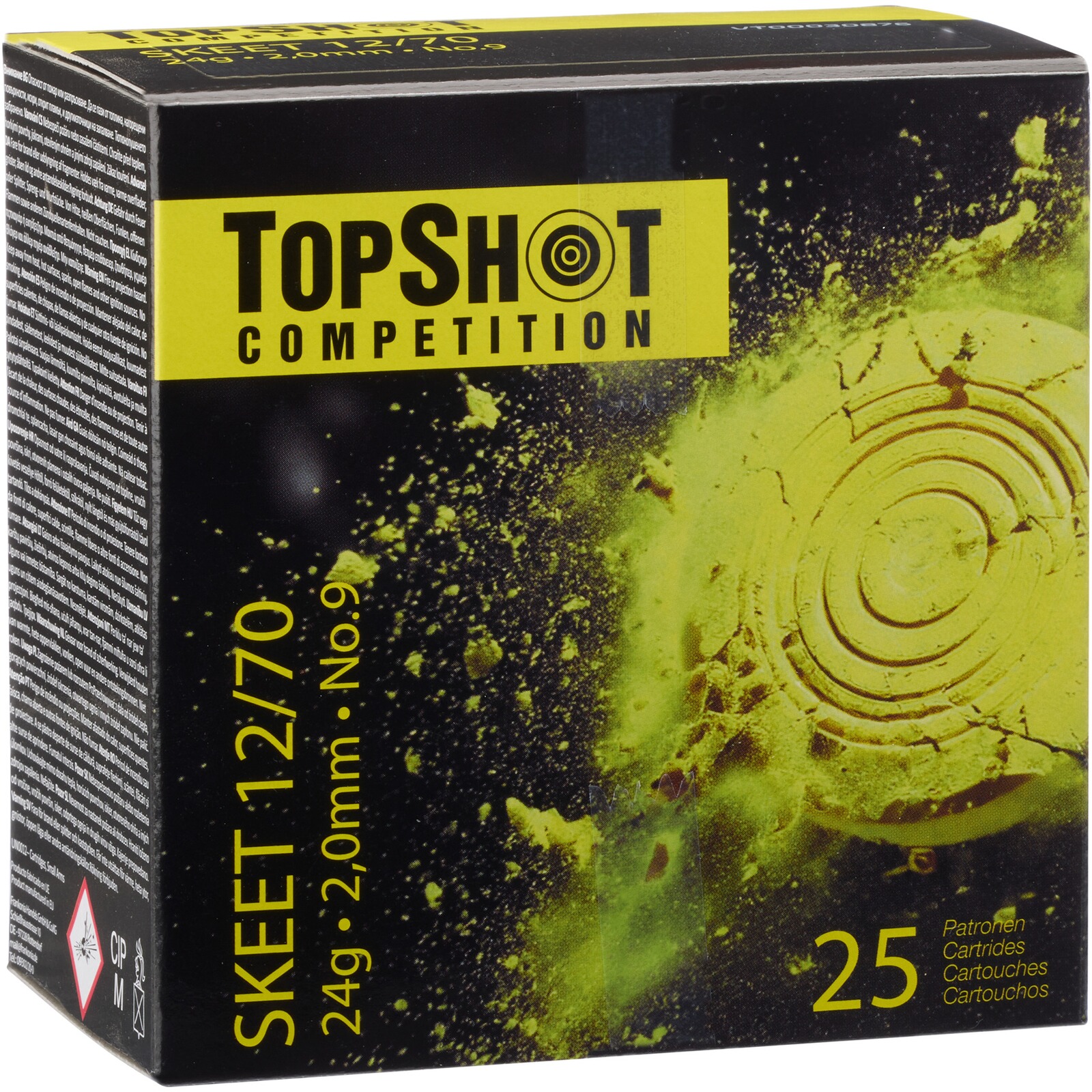 TOPSHOT Competition 12/70 Skeet 2,0mm 24g, 25 Stück