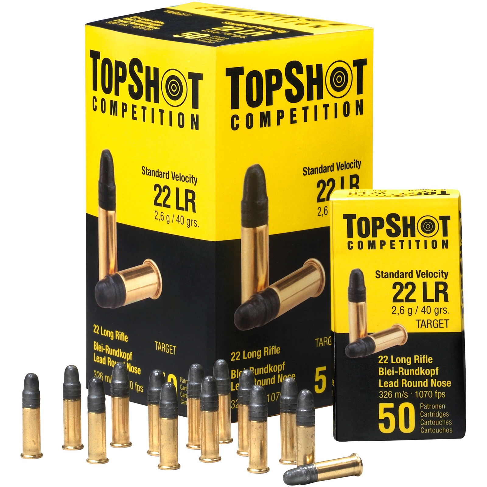 TOPSHOT Competition .22 lfb. SV Target 2,6g/40grs., 50 Stück