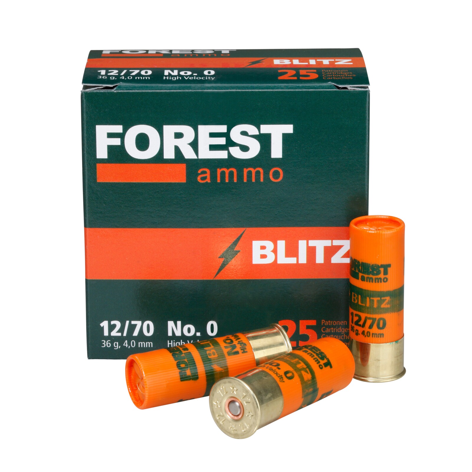Forest Ammo 12/70 Blitz High Velocity 4,0mm 36g, 25 Stück