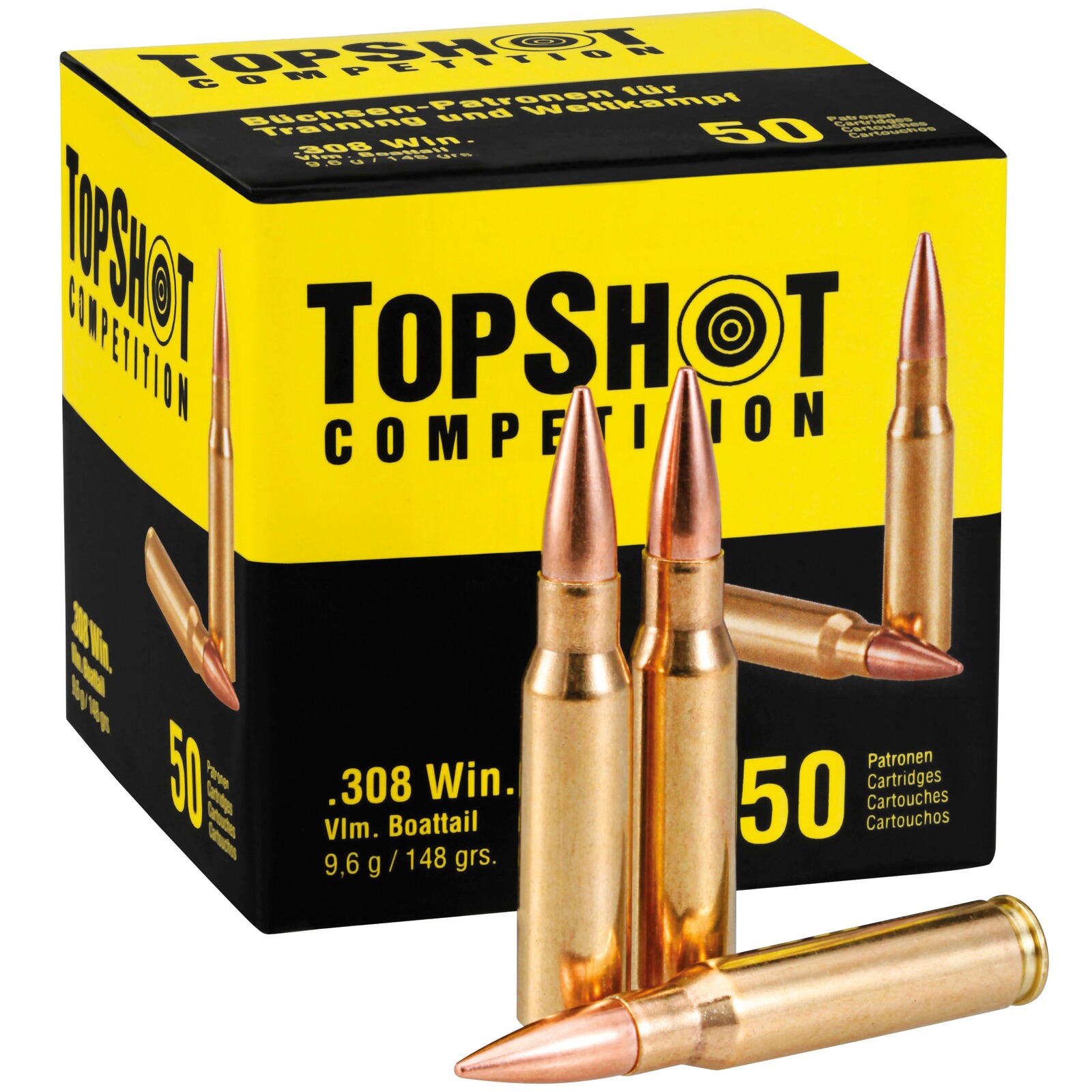 TOPSHOT Competition .308 Win. Vlm BT 9,6g/148grs., 50 Stück