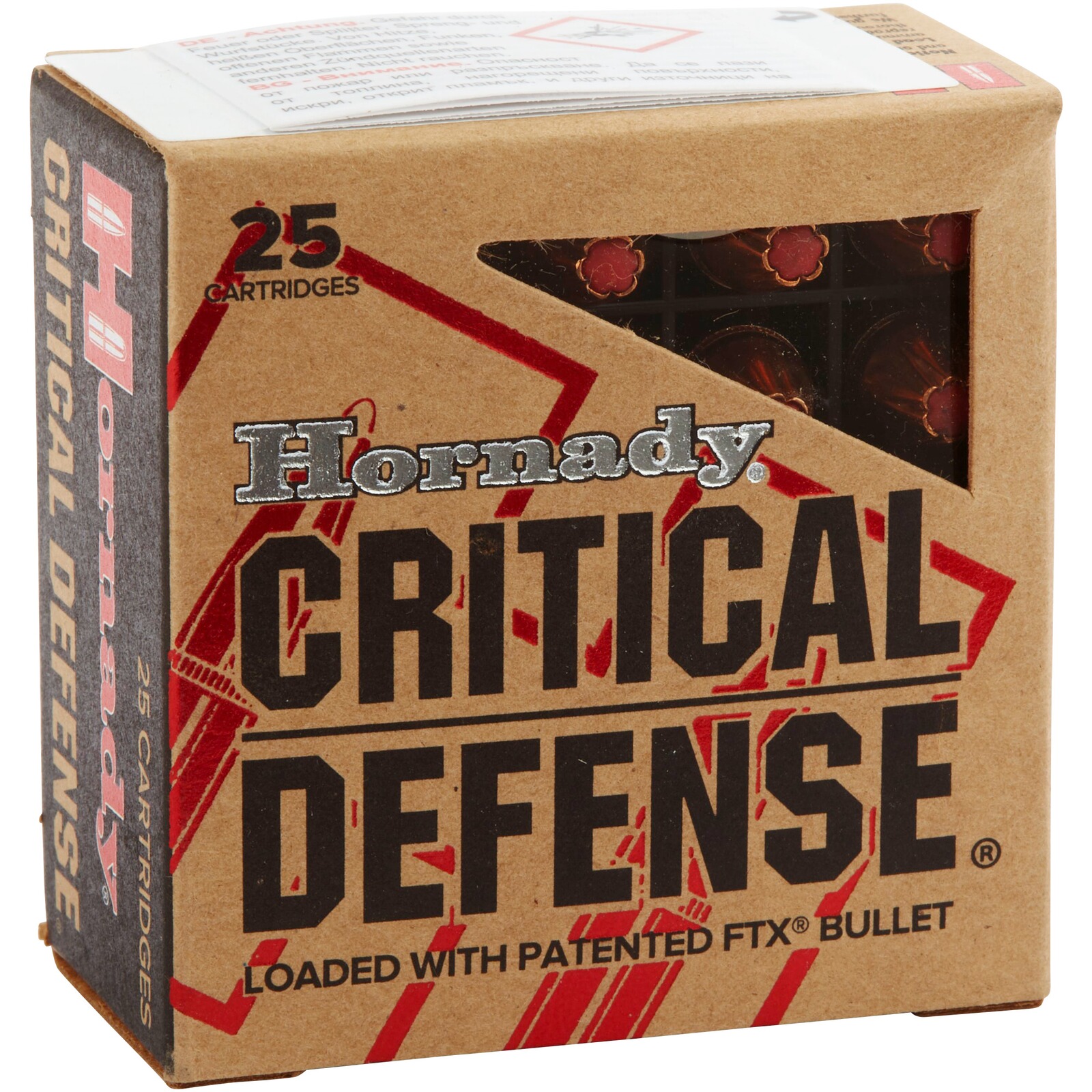 Hornady 9 mm Luger Critical Defense FTX 7,5g/115grs., 25 Stück