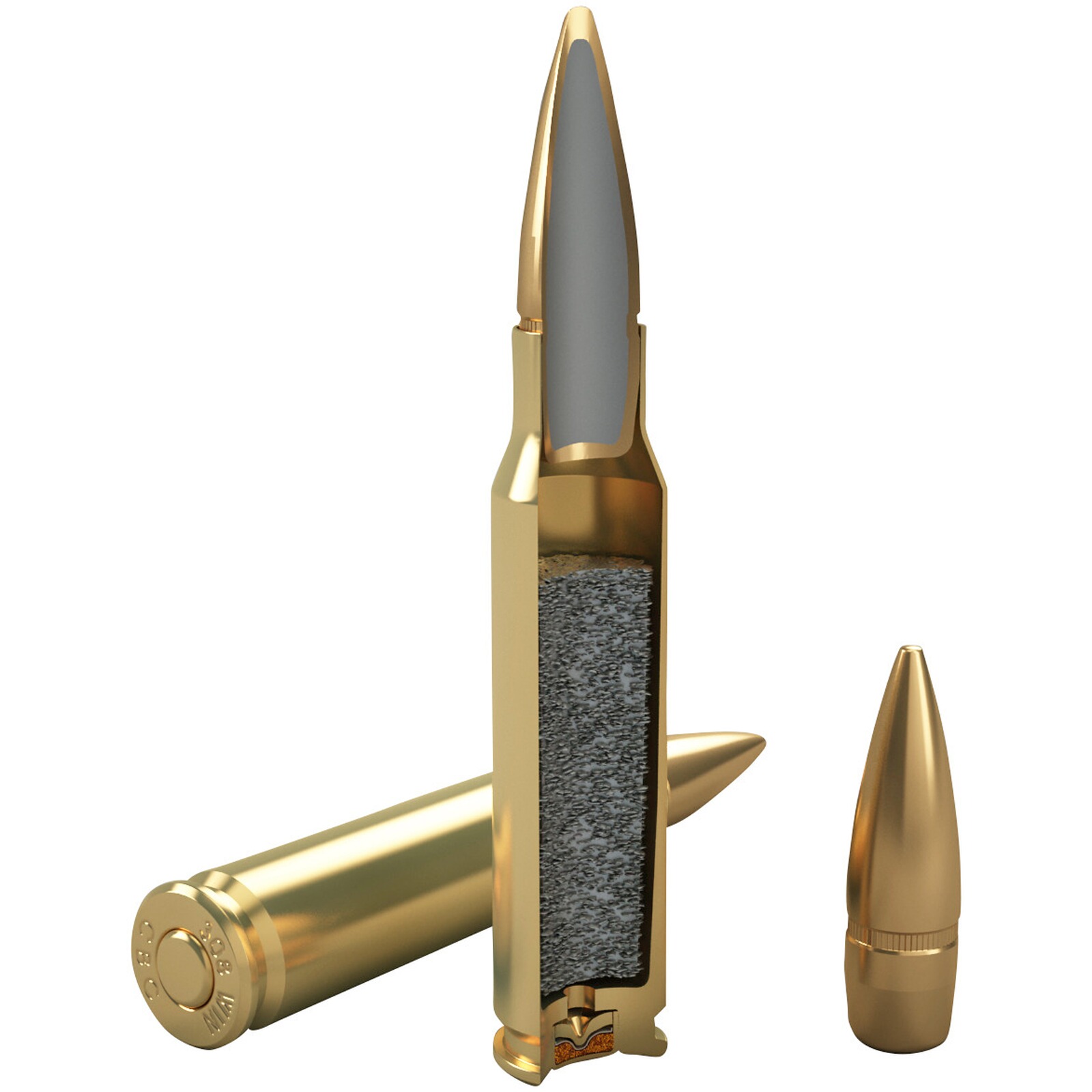 Magtech .308 Win. FMJ BT (Vollmantel Torpedoheck) 9,7g/150grs., 50 Stück