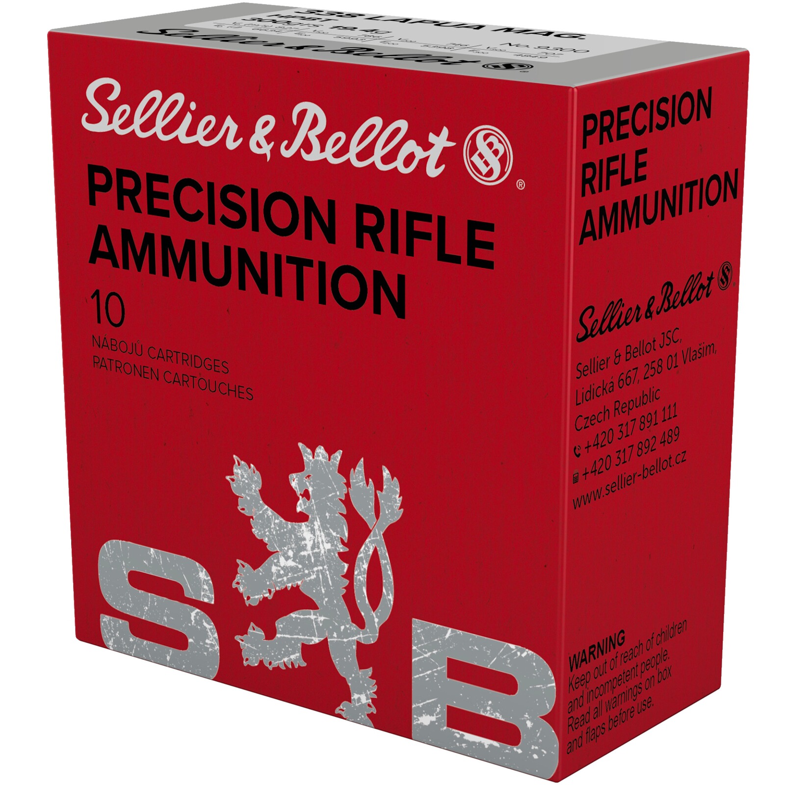 Sellier & Bellot .338 Lapua Mag. Sierra Match King 19,4g/300grs., 10 Stück