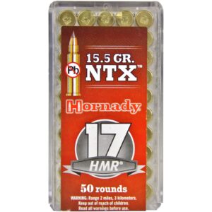 Hornady .17 HMR NTX Bleifrei 1,0g/15,5grs., 50 Stück