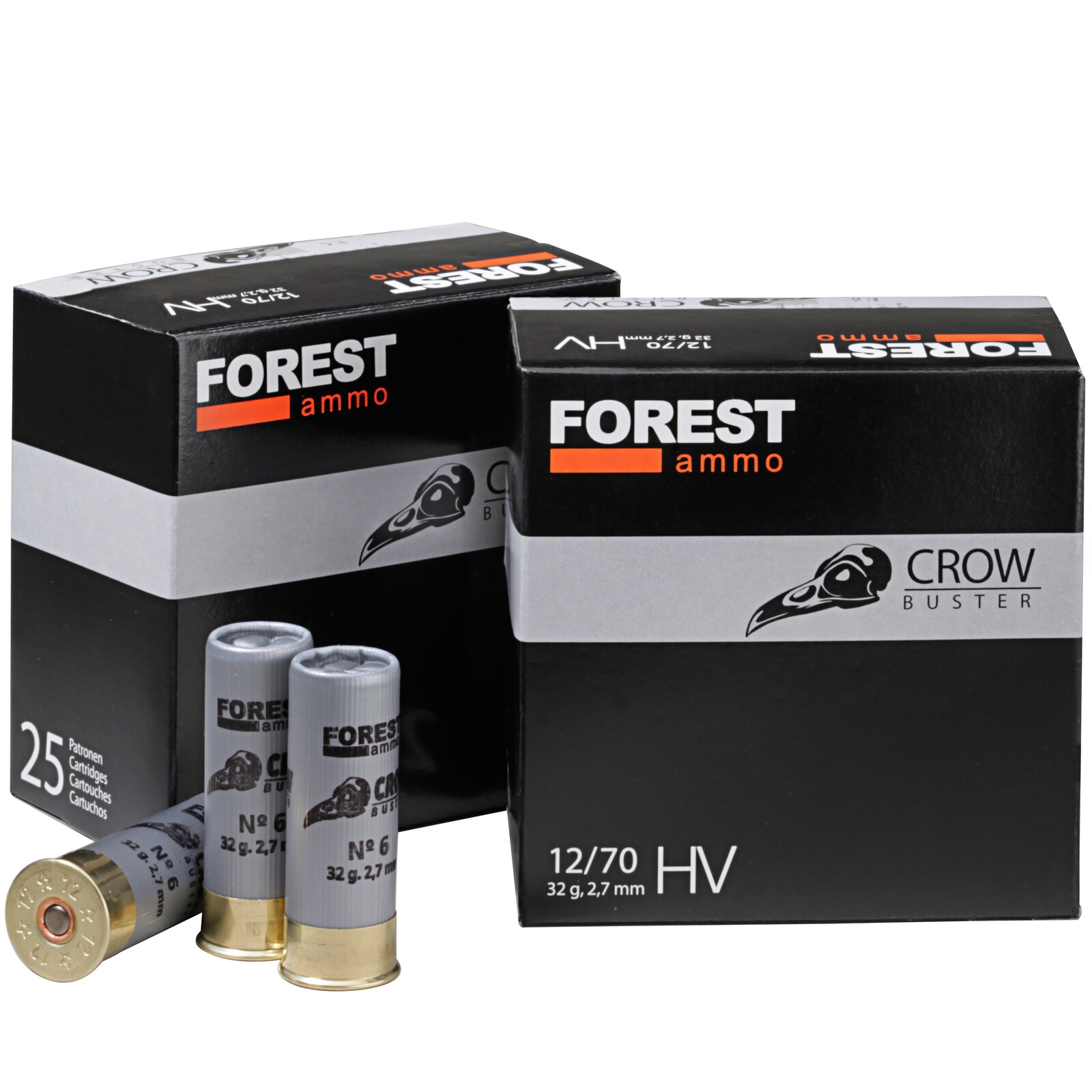 Forest Ammo 12/70 Crowbuster 2,7mm 32g, 25 Stück