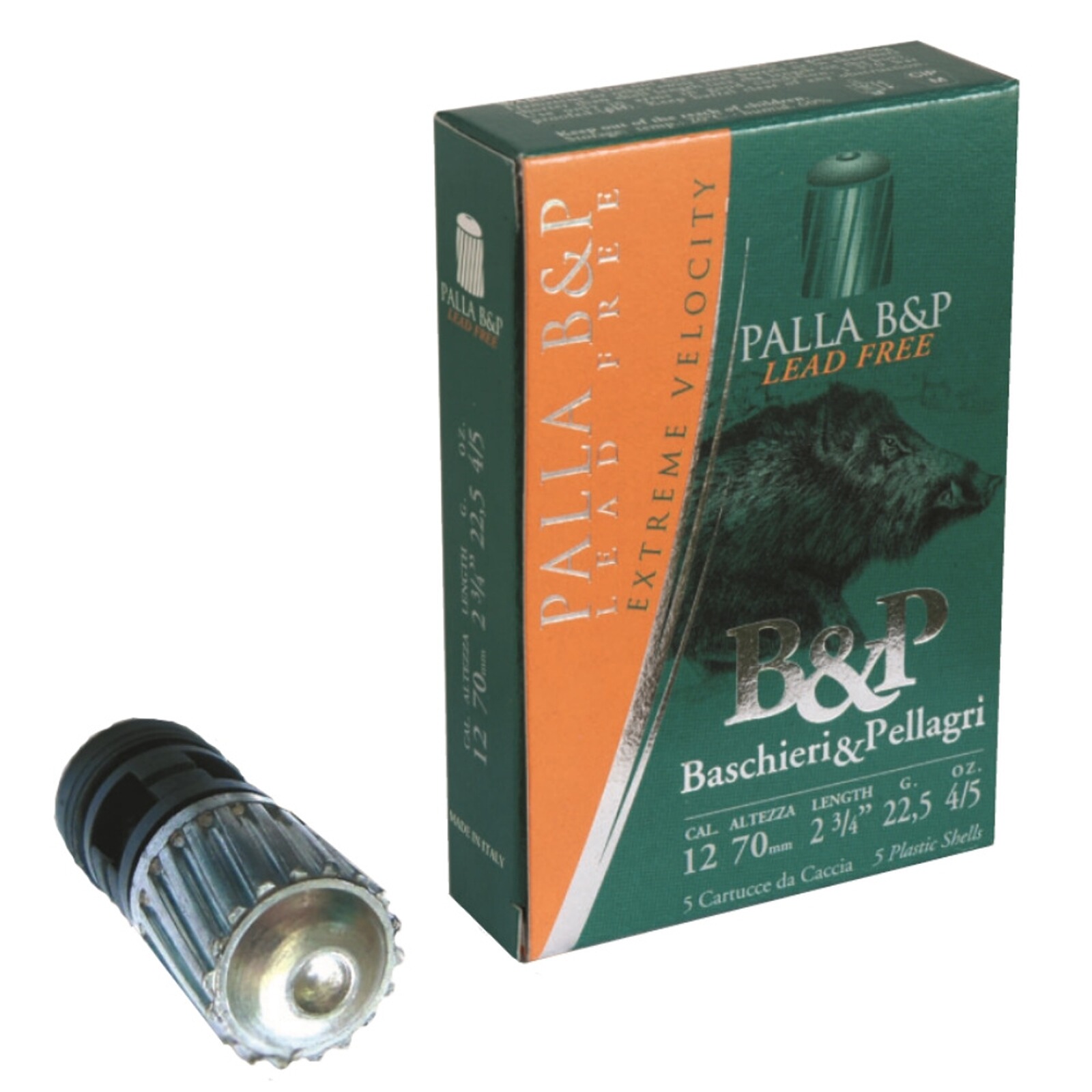 Baschieri & Pellagri 12/70 Big Game Slug bleifrei 22,5g 5 Stück